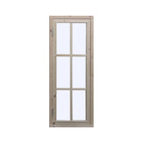 Wooden framed window with 6 glass panes, 5x13 size