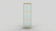 Fixed window with light wood frame and 6 glass panes in three horizontal rows