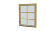 8x10 UV window with light wood frame and four glass panes