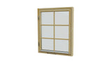 8x10 UV window with light wood frame and four glass panes