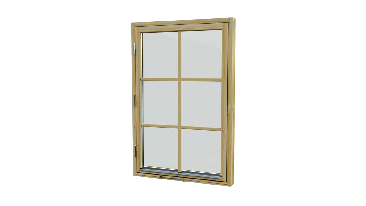 Svea fönster 8x12 med UV 1.3, träfärgad karm och 2x2 spröjsade glasrutor