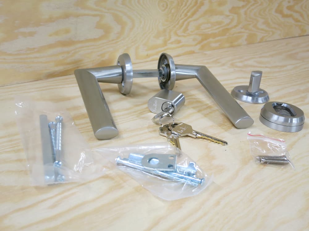 Habo ytterdörrsats miami borstad aluminium